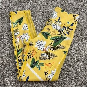 ZYIA Light and Tight Yellow Mesh Leggings